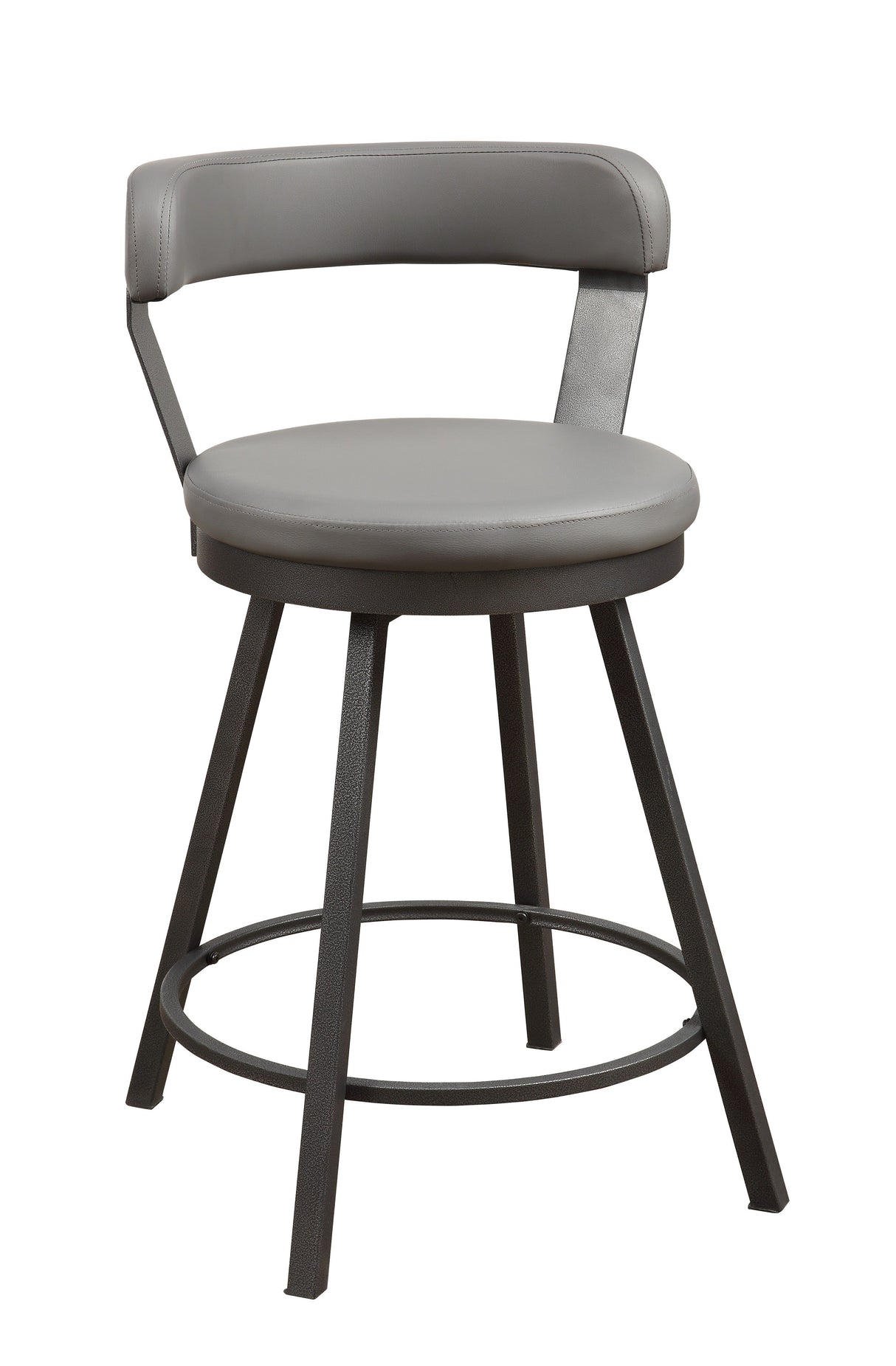 Appert Gray/Dark Gray Swivel Counter Height Chair, Set of 2 by Homelegance at Eve Furniture