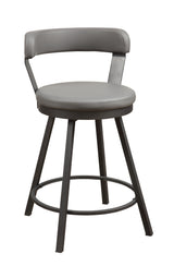 Appert Gray/Dark Gray Swivel Counter Height Chair, Set of 2 by Homelegance at Eve Furniture