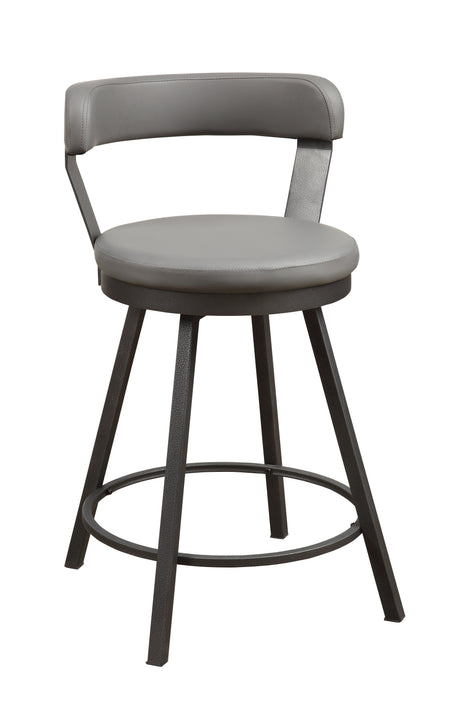 Appert Gray/Dark Gray Swivel Counter Height Chair, Set of 2 by Homelegance at Eve Furniture