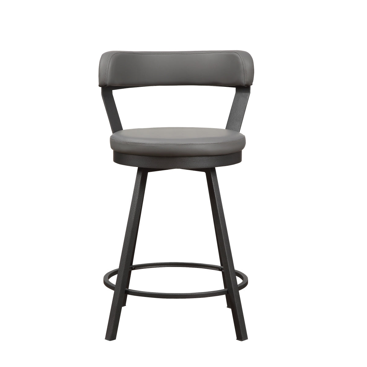 Appert Gray/Dark Gray Swivel Counter Height Chair, Set of 2 by Homelegance at Eve Furniture
