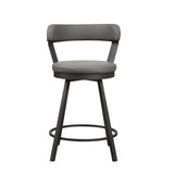 Appert Gray/Dark Gray Swivel Counter Height Chair, Set of 2 by Homelegance at Eve Furniture