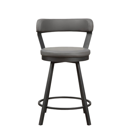Appert Gray/Dark Gray Swivel Counter Height Chair, Set of 2 by Homelegance at Eve Furniture
