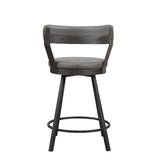 Appert Gray/Dark Gray Swivel Counter Height Chair, Set of 2 by Homelegance at Eve Furniture