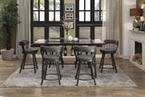 Appert Gray/Dark Gray Swivel Counter Height Chair, Set of 2 by Homelegance at Eve Furniture