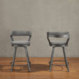 Appert Gray/Dark Gray Swivel Counter Height Chair, Set of 2 by Homelegance at Eve Furniture