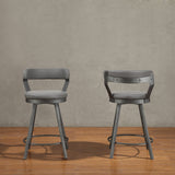 Appert Gray/Dark Gray Swivel Counter Height Chair, Set of 2 by Homelegance at Eve Furniture