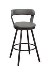 Appert Gray/Dark Gray Swivel Pub Height Chair by Homelegance at Eve Furniture