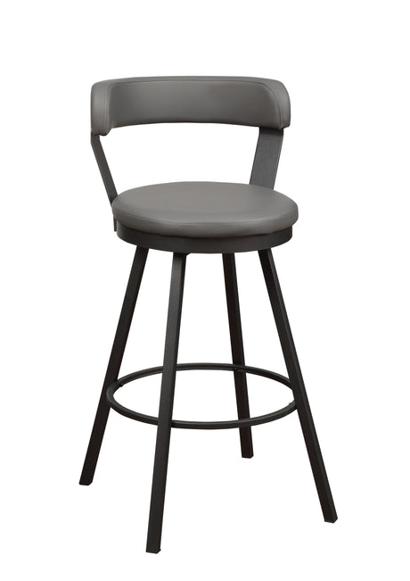 Appert Gray/Dark Gray Swivel Pub Height Chair by Homelegance at Eve Furniture