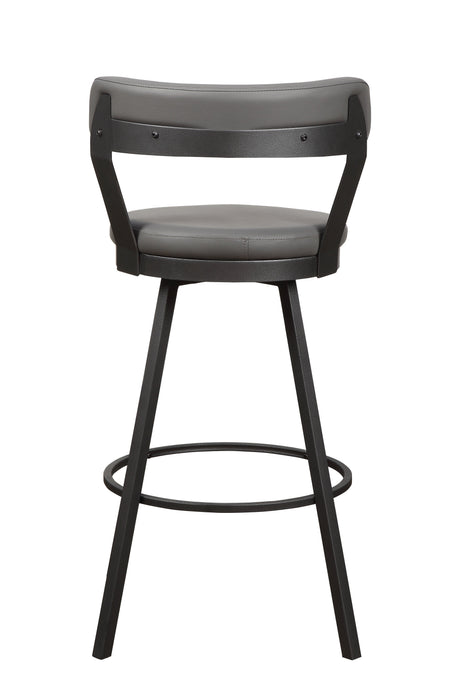 Appert Gray/Dark Gray Swivel Pub Height Chair by Homelegance at Eve Furniture