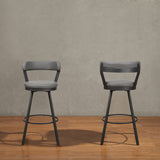 Appert Gray/Dark Gray Swivel Pub Height Chair by Homelegance at Eve Furniture