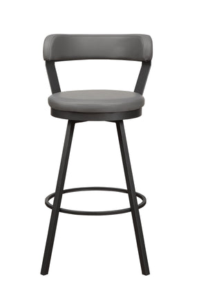 Appert Gray/Dark Gray Swivel Pub Height Chair by Homelegance at Eve Furniture