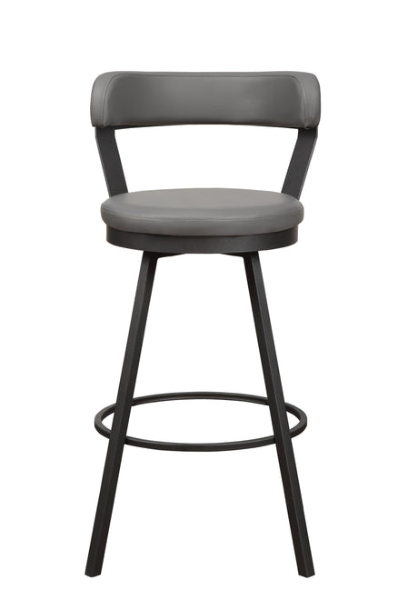 Appert Gray/Dark Gray Swivel Pub Height Chair by Homelegance at Eve Furniture