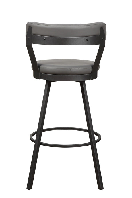 Appert Gray/Dark Gray Swivel Pub Height Chair, Set of 2 by Homelegance at Eve Furniture