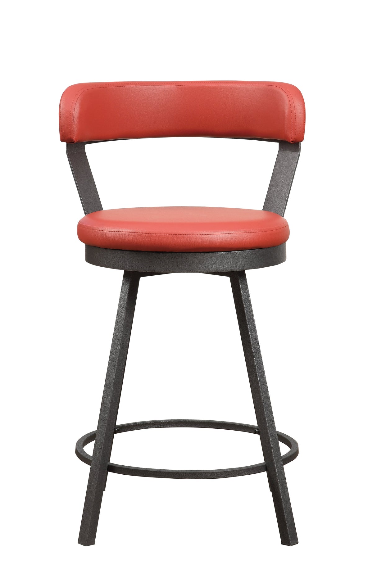 Appert Red/Dark Gray Swivel Counter Height Chair, Set of 2 by Homelegance at Eve Furniture