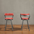 Appert Red/Dark Gray Swivel Counter Height Chair, Set of 2 by Homelegance at Eve Furniture
