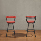 Appert Red/Dark Gray Swivel Pub Height Chair, Set of 2 by Homelegance at Eve Furniture