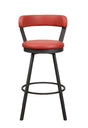 Appert Red/Dark Gray Swivel Pub Height Chair, Set of 2 by Homelegance at Eve Furniture