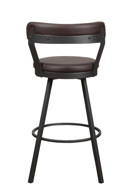 Appert White/Dark Gray Swivel Counter Height Chair, Set of 2 by Homelegance at Eve Furniture