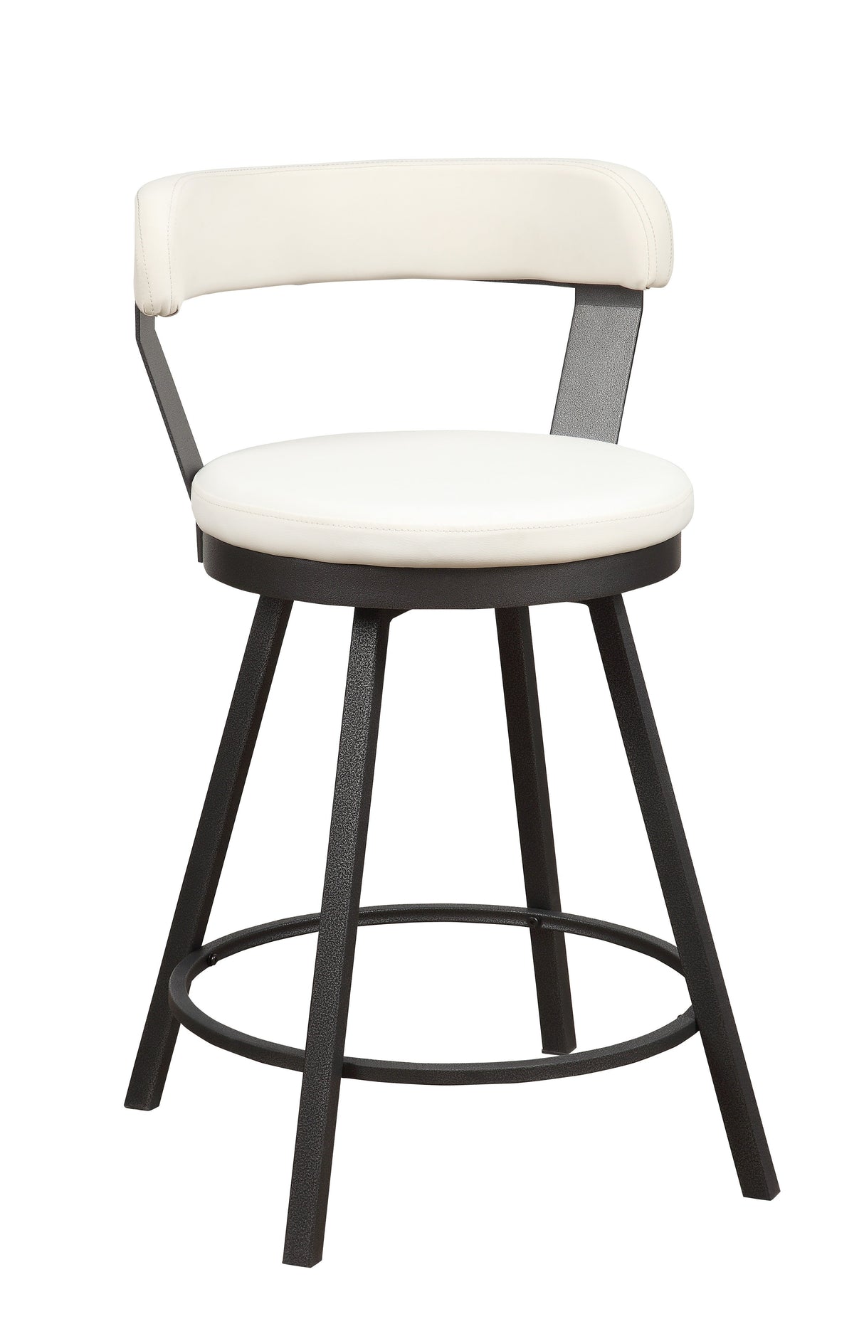 Appert White/Dark Gray Swivel Counter Height Chair, Set of 2 by Homelegance at Eve Furniture
