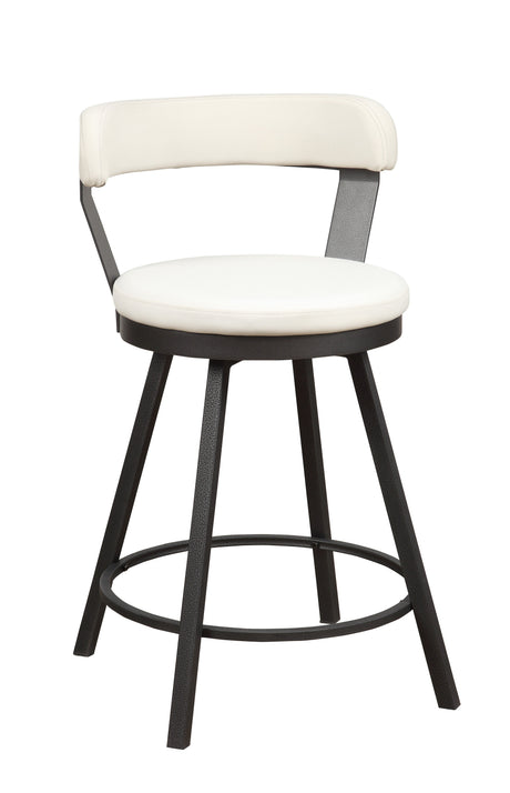 Appert White/Dark Gray Swivel Counter Height Chair, Set of 2 by Homelegance at Eve Furniture