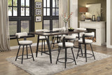 Appert White/Dark Gray Swivel Counter Height Chair, Set of 2 by Homelegance at Eve Furniture