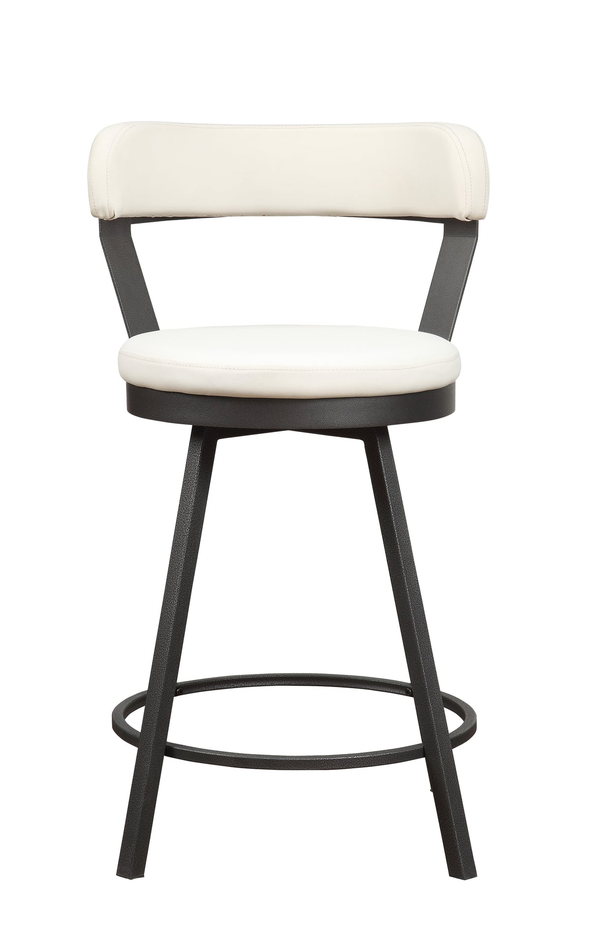 Appert White/Dark Gray Swivel Counter Height Chair, Set of 2 by Homelegance at Eve Furniture