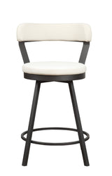 Appert White/Dark Gray Swivel Counter Height Chair, Set of 2 by Homelegance at Eve Furniture