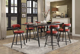 Appert White/Dark Gray Swivel Counter Height Chair, Set of 2 by Homelegance at Eve Furniture