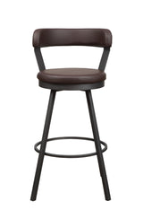 Appert White/Dark Gray Swivel Counter Height Chair, Set of 2 by Homelegance at Eve Furniture