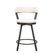 Appert White/Dark Gray Swivel Counter Height Chair, Set of 2 by Homelegance at Eve Furniture