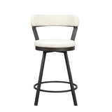 Appert White/Dark Gray Swivel Counter Height Chair, Set of 2 by Homelegance at Eve Furniture