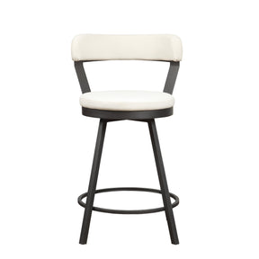 Appert White/Dark Gray Swivel Counter Height Chair, Set of 2 by Homelegance at Eve Furniture