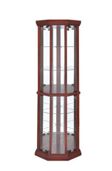 Appledale Medium Brown 6-Shelf Corner Curio Cabinet by Coaster at Eve Furniture