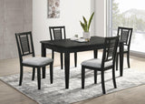 Appleton Black Washed/Light Grey 5-Piece Rectangular Dining Set