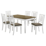 Appleton Brown Brushed/White 7-Piece Rectangular Dining Set