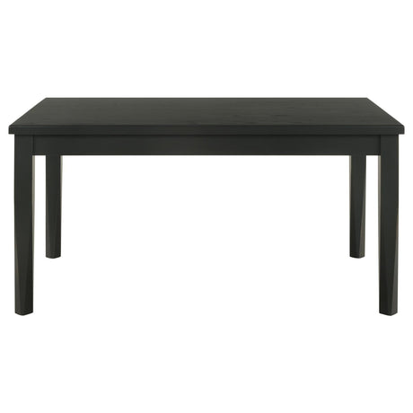 Appleton Rectangular Wood Dining Table Black Washed