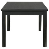 Appleton Rectangular Wood Dining Table Black Washed