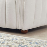April Mid Century Modern Luxury Tight Back Beige Boucle Couch by Ashcroft Furniture at Eve Furniture