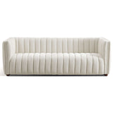 April Mid Century Modern Luxury Tight Back Beige Boucle Couch by Ashcroft Furniture at Eve Furniture