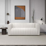 Luxury white leather sofa