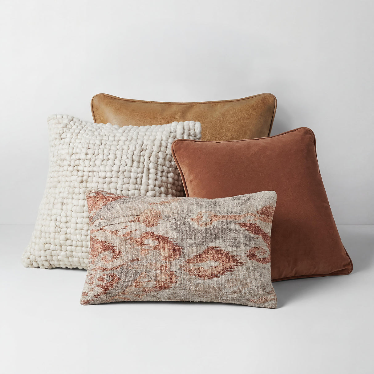 Aprover Rust/Gray/White Pillow by Ashley at Eve Furniture