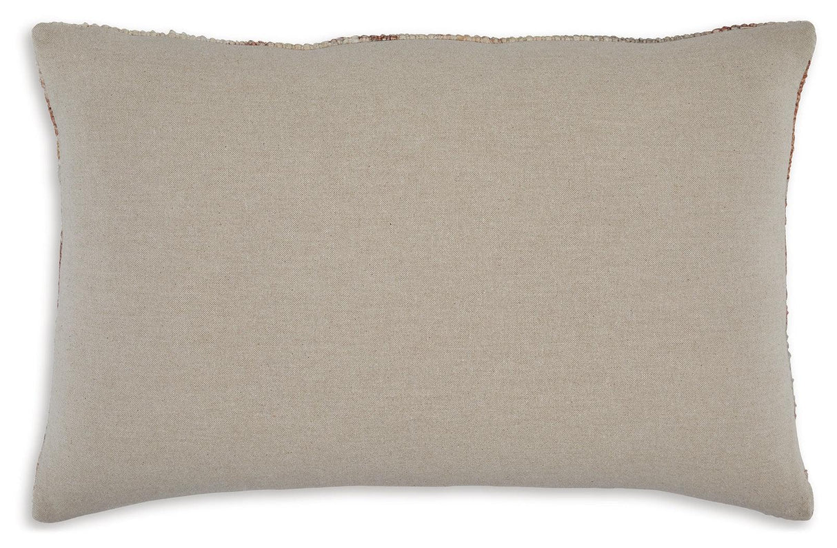 Aprover Rust/Gray/White Pillow (Set of 4) by Ashley at Eve Furniture