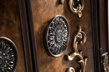 Aquilina Dark Cherry/Oak Dresser by Furniture of America at Eve Furniture