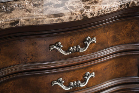 Aquilina Dark Cherry/Oak Night Stand, USB by Furniture of America at Eve Furniture