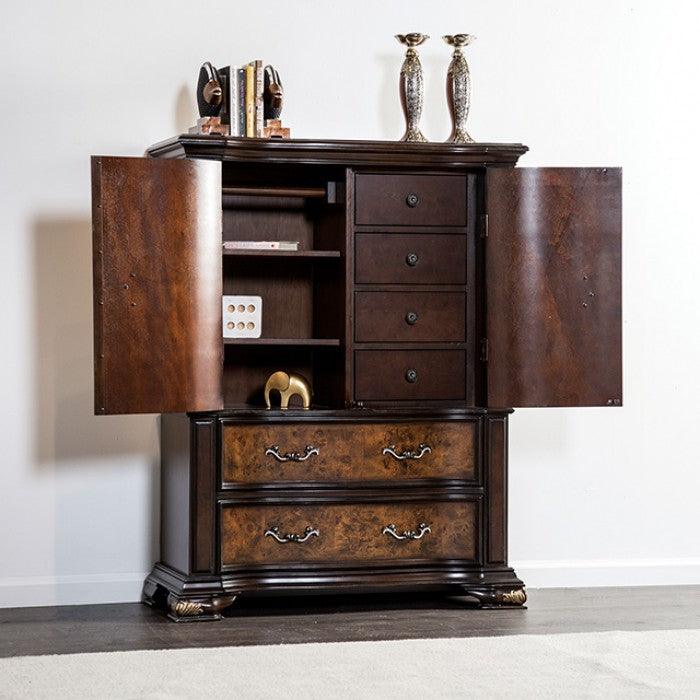 Aquilina Dark Cherry/Oak Chest by Furniture of America at Eve Furniture