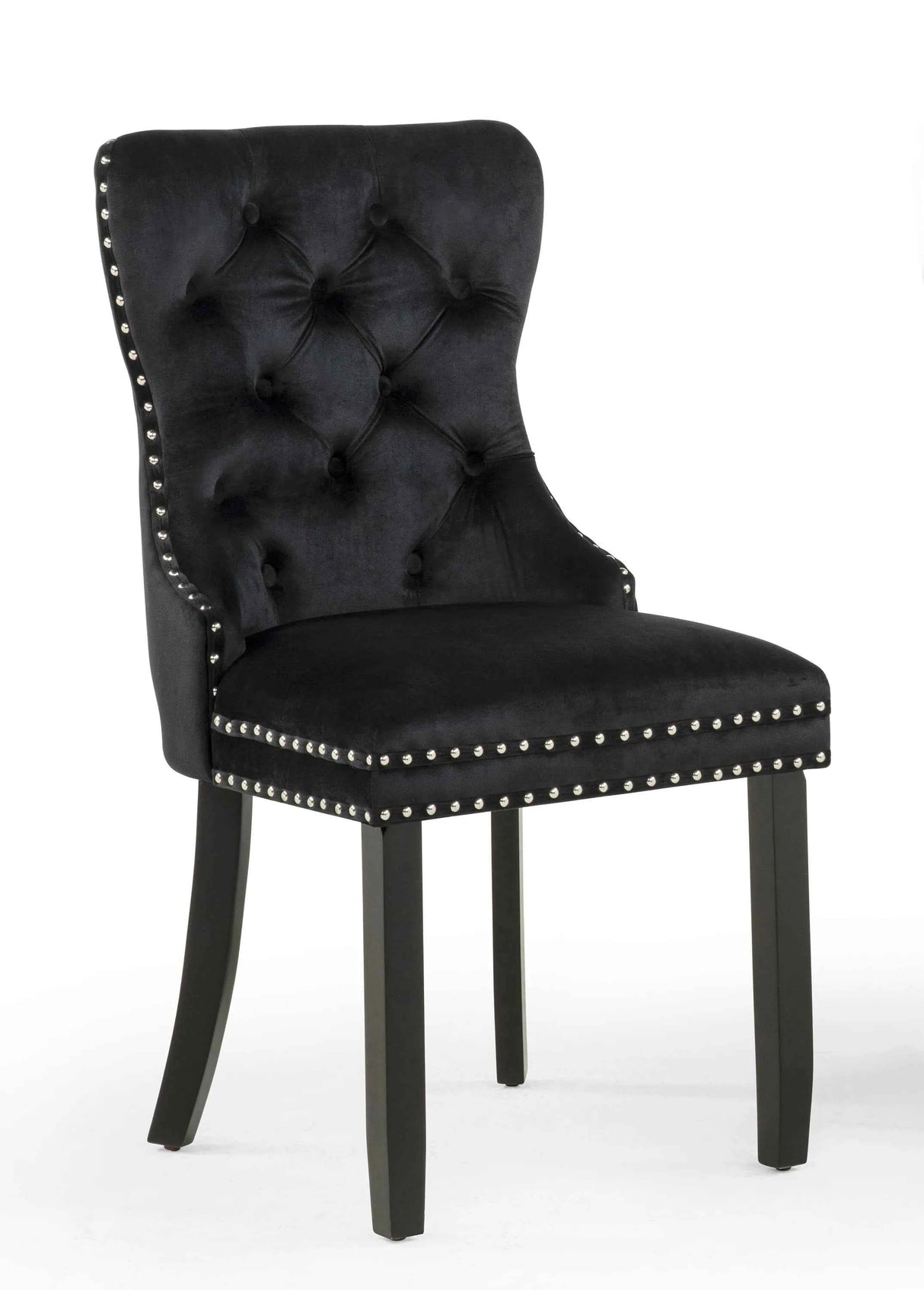 Arabella Black Velvet Accent Chair, Set of 2 by Crown Mark at Eve Furniture