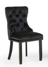 Arabella Black Velvet Accent Chair, Set of 2 by Crown Mark at Eve Furniture