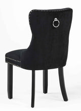 Arabella Black Velvet Accent Chair, Set of 2 by Crown Mark at Eve Furniture