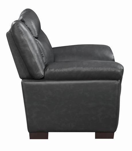 Arabella Gray Pillow Top Upholstered Chair by Coaster at Eve Furniture