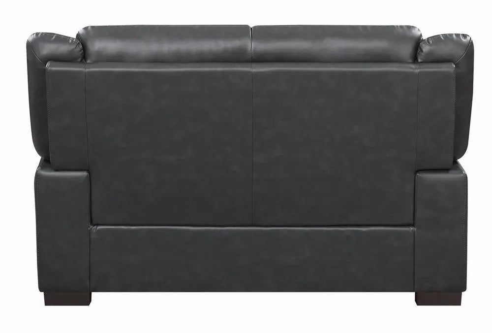 Arabella Gray Pillow Top Upholstered Loveseat by Coaster at Eve Furniture